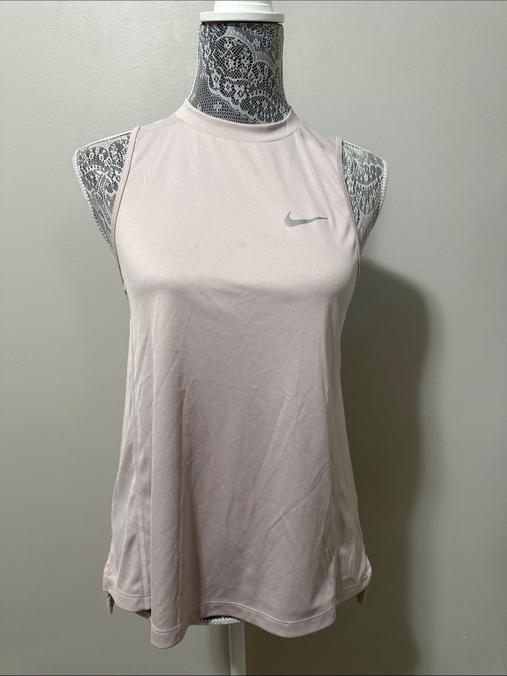 Nike Women's Pale Pink High-Neck Athletic Tank